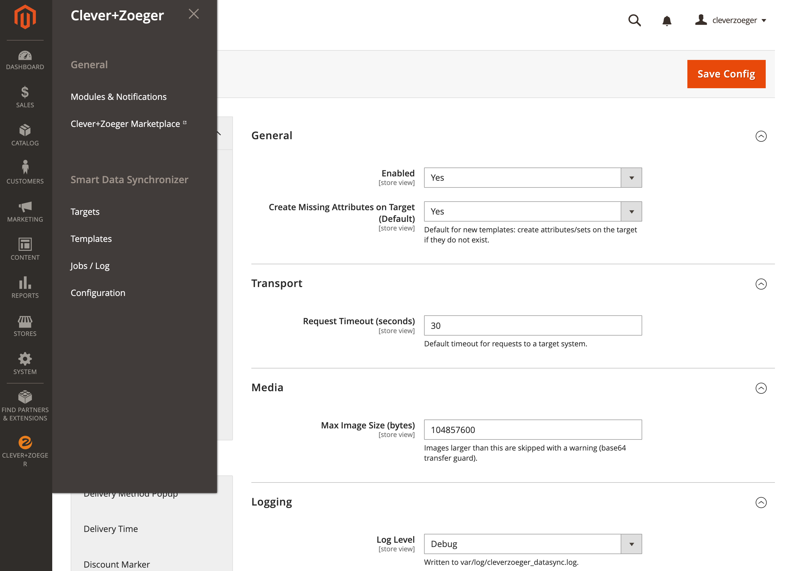 Data Sync Configuration