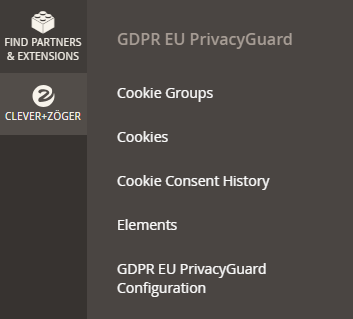 gdpr clever zoeger extension backend menu