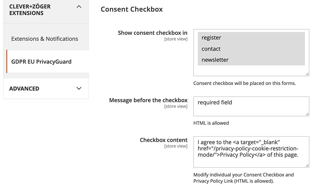 Consent Checkout