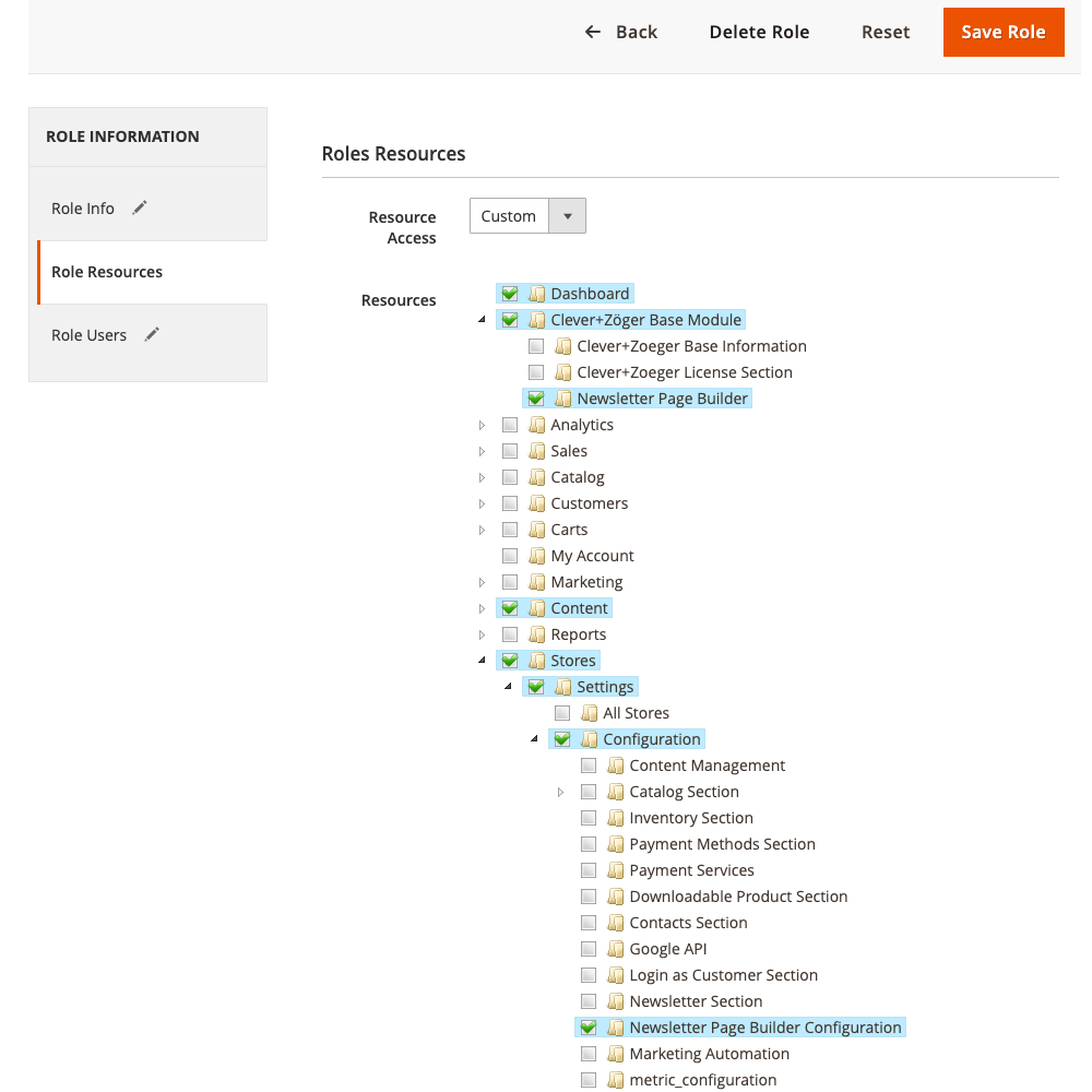 Newsletter Page Builder ACL