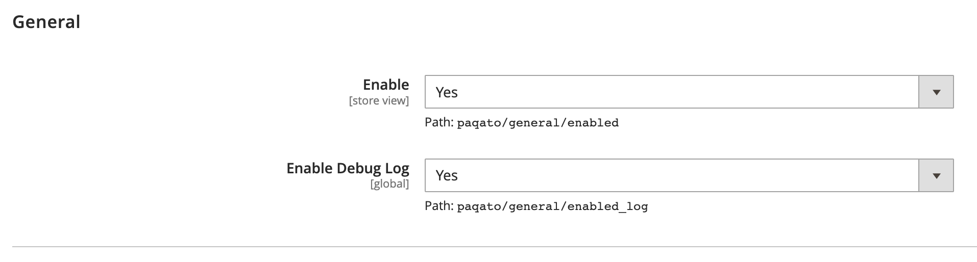 PAQATO Connect General Configuration