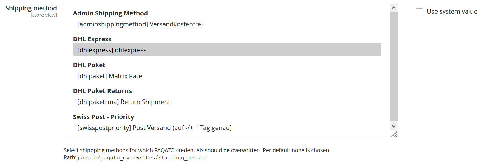 PAQATO Connect Configuration