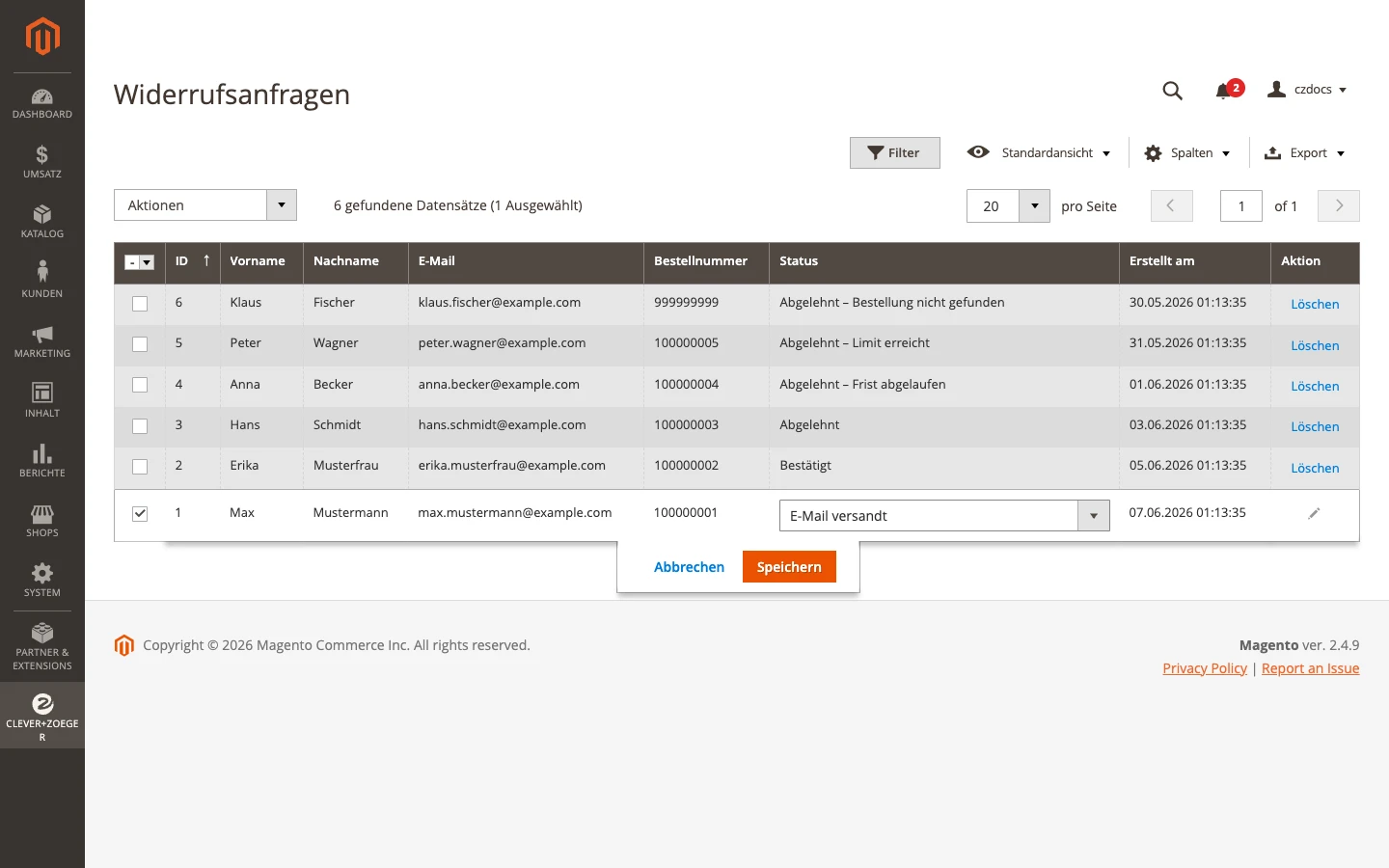 withdrawal clever zoeger extension backend inline edit