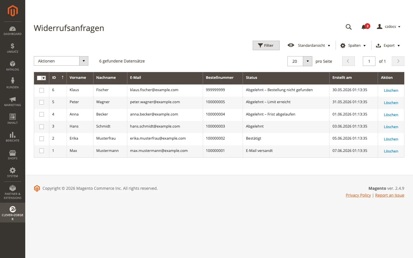 withdrawal clever zoeger extension backend requests